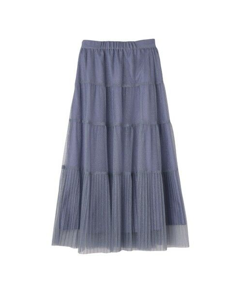 QUEENS COURT / クイーンズコート ミニ・ひざ丈スカート | ラメチュールティアードスカート≪手洗い可能≫ | 詳細17