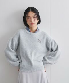 QUEENS COURT / クイーンズコート ニット・セーター | スパンコールフェザーニットトップス≪手洗い可能≫