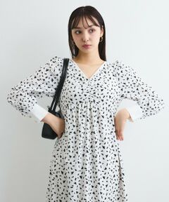 QUEENS COURT / クイーンズコート ロング・マキシ丈ワンピース | ジオメトリックハートプリントワンピース≪手洗い可能≫