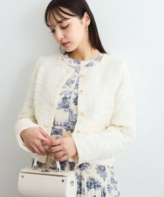 QUEENS COURT / クイーンズコート テーラードジャケット | デティールノーカラージャケット≪手洗い可能≫