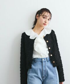 QUEENS COURT / クイーンズコート テーラードジャケット | デティールノーカラージャケット≪手洗い可能≫