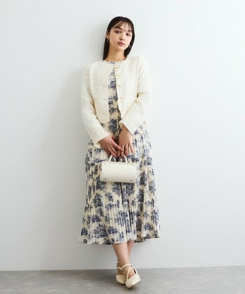 QUEENS COURT / クイーンズコート テーラードジャケット | デティールノーカラージャケット≪手洗い可能≫ | 詳細3