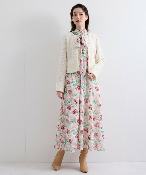 QUEENS COURT / クイーンズコート テーラードジャケット | デティールノーカラージャケット≪手洗い可能≫ | 詳細9