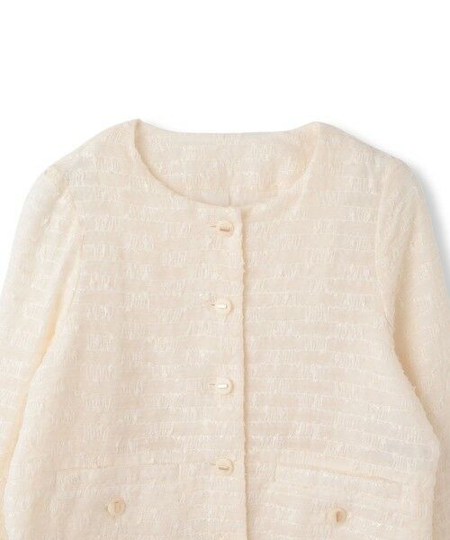 QUEENS COURT / クイーンズコート テーラードジャケット | デティールノーカラージャケット≪手洗い可能≫ | 詳細12