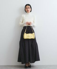 QUEENS COURT / クイーンズコート ミニ・ひざ丈スカート | ドットフレアギャザースカート≪手洗い可能≫