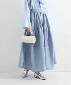 QUEENS COURT / クイーンズコート ミニ・ひざ丈スカート | ドットフレアギャザースカート≪手洗い可能≫