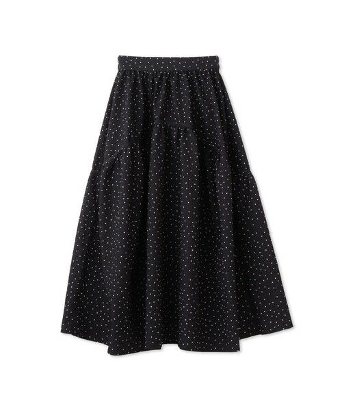 QUEENS COURT / クイーンズコート ミニ・ひざ丈スカート | ドットフレアギャザースカート≪手洗い可能≫ | 詳細3