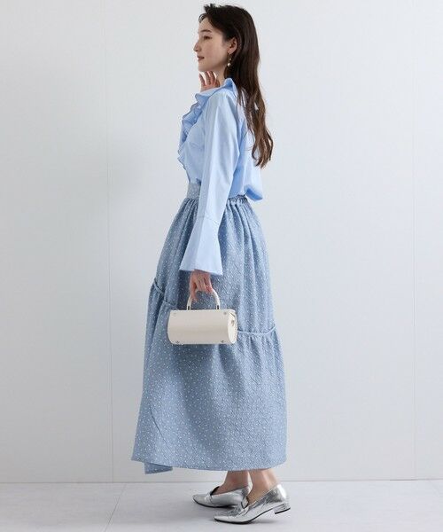 QUEENS COURT / クイーンズコート ミニ・ひざ丈スカート | ドットフレアギャザースカート≪手洗い可能≫ | 詳細5