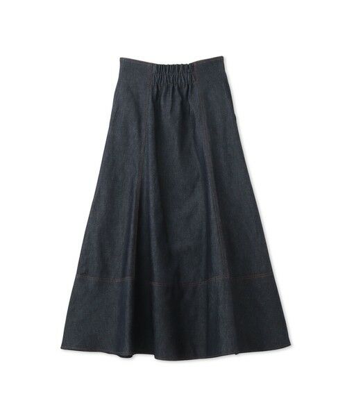 QUEENS COURT / クイーンズコート ミニ・ひざ丈スカート | デニムキリカエフレアスカート≪手洗い可能≫ | 詳細5