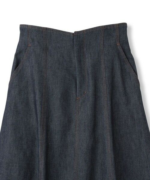 QUEENS COURT / クイーンズコート ミニ・ひざ丈スカート | デニムキリカエフレアスカート≪手洗い可能≫ | 詳細6