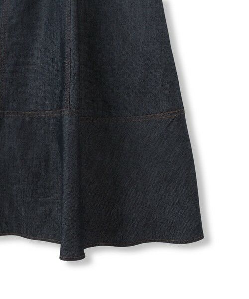 QUEENS COURT / クイーンズコート ミニ・ひざ丈スカート | デニムキリカエフレアスカート≪手洗い可能≫ | 詳細8