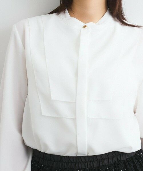 QUEENS COURT / クイーンズコート シャツ・ブラウス | ジョーゼットフロントヨークシャツブラウス≪手洗い可能≫ | 詳細3