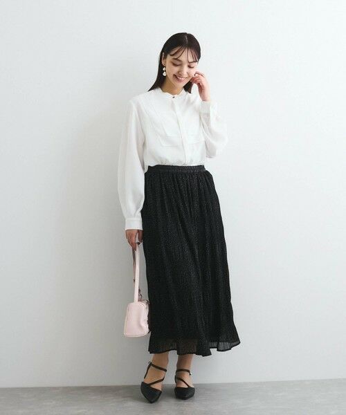 QUEENS COURT / クイーンズコート シャツ・ブラウス | ジョーゼットフロントヨークシャツブラウス≪手洗い可能≫ | 詳細5