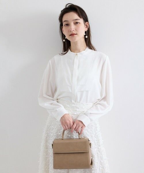 QUEENS COURT / クイーンズコート シャツ・ブラウス | ジョーゼットフロントヨークシャツブラウス≪手洗い可能≫ | 詳細7