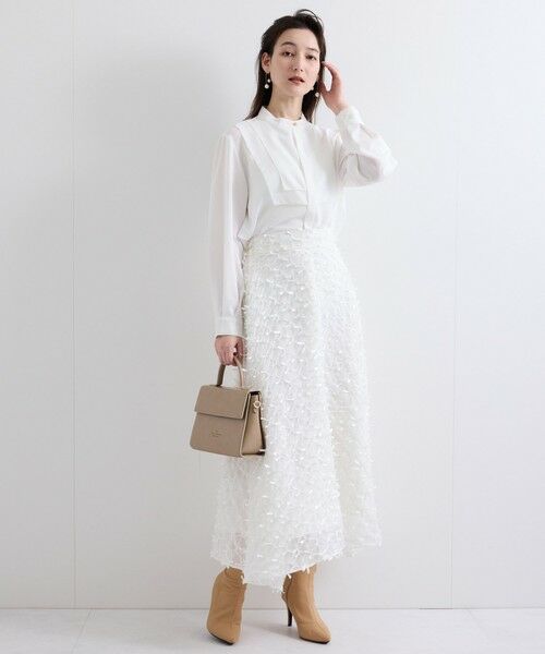 QUEENS COURT / クイーンズコート シャツ・ブラウス | ジョーゼットフロントヨークシャツブラウス≪手洗い可能≫ | 詳細8