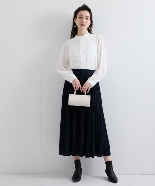 QUEENS COURT / クイーンズコート シャツ・ブラウス | ジョーゼットフロントヨークシャツブラウス≪手洗い可能≫ | 詳細9