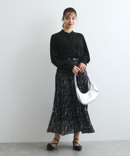 QUEENS COURT / クイーンズコート シャツ・ブラウス | ジョーゼットフロントヨークシャツブラウス≪手洗い可能≫ | 詳細13