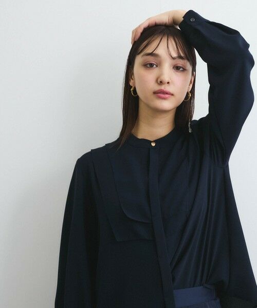 QUEENS COURT / クイーンズコート シャツ・ブラウス | ジョーゼットフロントヨークシャツブラウス≪手洗い可能≫ | 詳細17