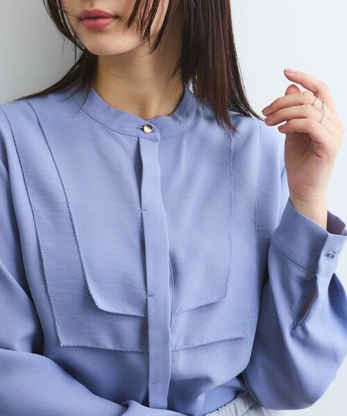 QUEENS COURT / クイーンズコート シャツ・ブラウス | ジョーゼットフロントヨークシャツブラウス≪手洗い可能≫ | 詳細23