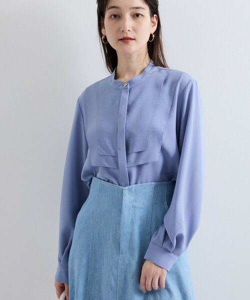 QUEENS COURT / クイーンズコート シャツ・ブラウス | ジョーゼットフロントヨークシャツブラウス≪手洗い可能≫ | 詳細25