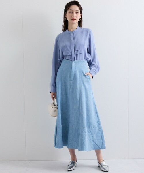 QUEENS COURT / クイーンズコート シャツ・ブラウス | ジョーゼットフロントヨークシャツブラウス≪手洗い可能≫ | 詳細26