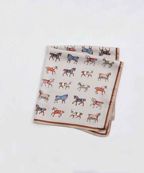 QUEENS COURT / クイーンズコート マフラー・ショール・スヌード・ストール | ホースモチーフスカーフ | 詳細15