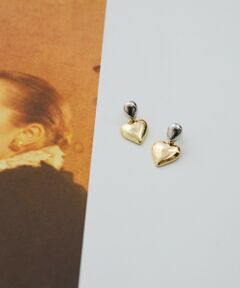 QUEENS COURT / クイーンズコート ピアス・イヤリング | バイカラーハートピアス