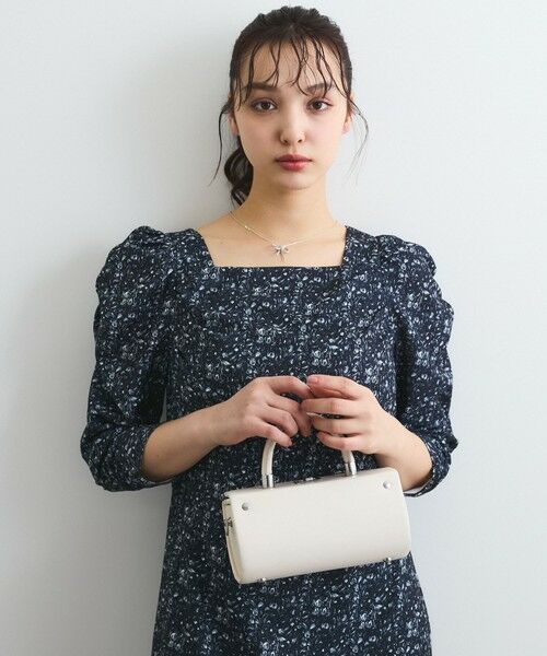 QUEENS COURT / クイーンズコート ロング・マキシ丈ワンピース | ヴィンテージフラワードレープワンピース≪手洗い可能≫ | 詳細1