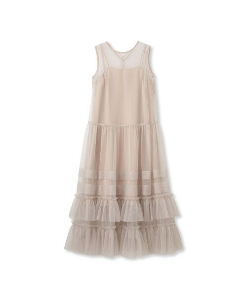 QUEENS COURT / クイーンズコート ロング・マキシ丈ワンピース | チュールフリルワンピースアンサンブル≪手洗い可能≫ | 詳細6