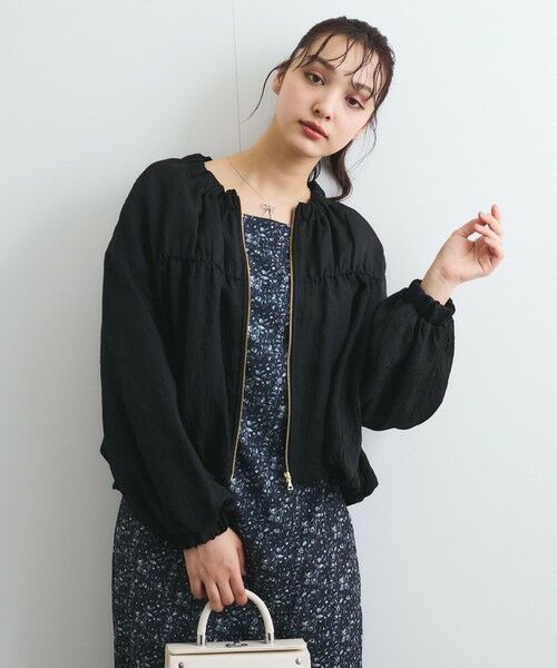 QUEENS COURT / クイーンズコート テーラードジャケット | 【日本製】アセテートブルゾン | 詳細1