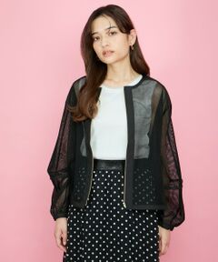 QUEENS COURT / クイーンズコート テーラードジャケット | マイクロメッシュZIPブルゾン≪手洗い可能≫