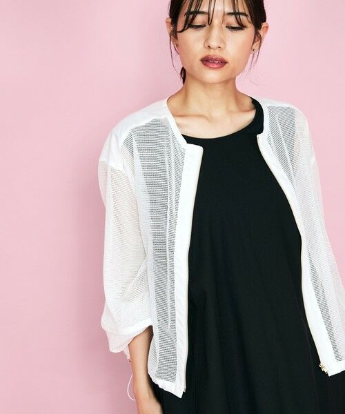 QUEENS COURT / クイーンズコート テーラードジャケット | マイクロメッシュZIPブルゾン≪手洗い可能≫ | 詳細13