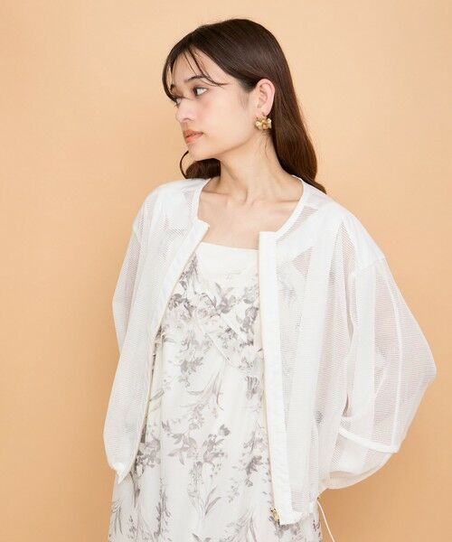 QUEENS COURT / クイーンズコート テーラードジャケット | マイクロメッシュZIPブルゾン≪手洗い可能≫ | 詳細4