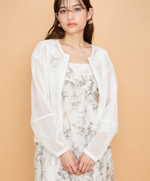 QUEENS COURT / クイーンズコート テーラードジャケット | マイクロメッシュZIPブルゾン≪手洗い可能≫ | 詳細5