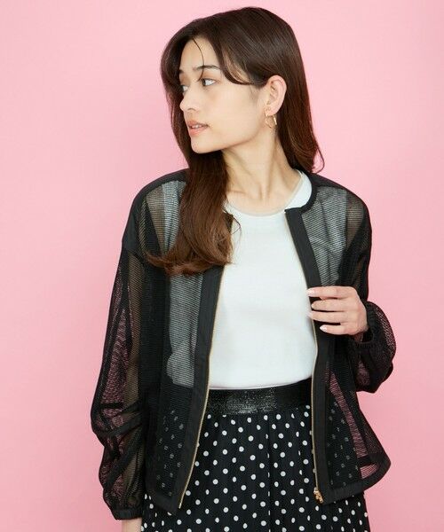 QUEENS COURT / クイーンズコート テーラードジャケット | マイクロメッシュZIPブルゾン≪手洗い可能≫ | 詳細16