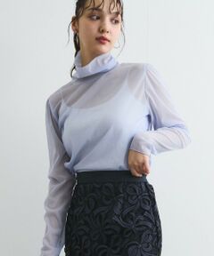 QUEENS COURT / クイーンズコート カットソー | トリコットシアータートルプルオーバー≪手洗い可能≫