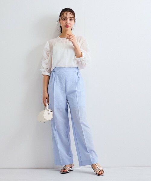 QUEENS COURT / クイーンズコート その他パンツ | カラミタンブラーワイドパンツ≪手洗い可能≫ | 詳細8