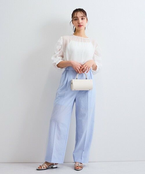 QUEENS COURT / クイーンズコート その他パンツ | カラミタンブラーワイドパンツ≪手洗い可能≫ | 詳細9