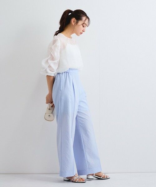 QUEENS COURT / クイーンズコート その他パンツ | カラミタンブラーワイドパンツ≪手洗い可能≫ | 詳細10
