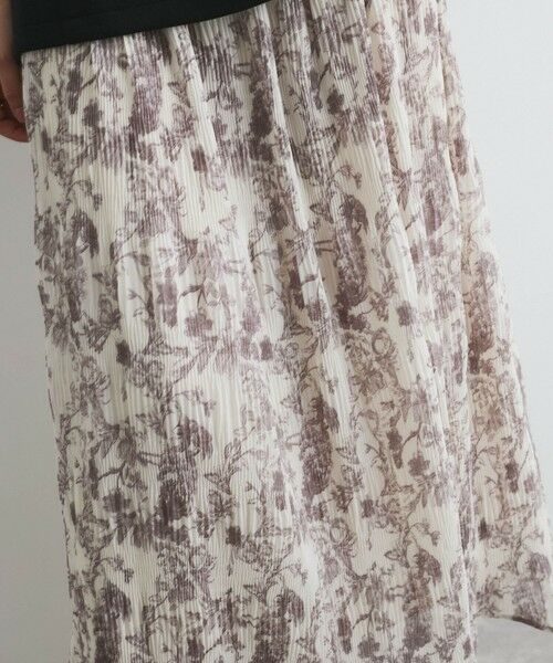 QUEENS COURT / クイーンズコート ミニ・ひざ丈スカート | シフォンジョーゼットランダムプリーツスカート≪手洗い可能≫ | 詳細4