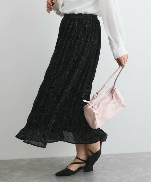 QUEENS COURT / クイーンズコート ミニ・ひざ丈スカート | シフォンジョーゼットランダムプリーツスカート≪手洗い可能≫ | 詳細5