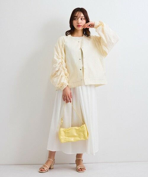 QUEENS COURT / クイーンズコート ミニ・ひざ丈スカート | サッカータックギャザースカート≪セットアップ対応/手洗い可能≫ | 詳細4