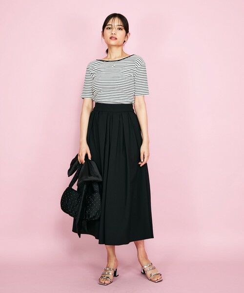 QUEENS COURT / クイーンズコート ミニ・ひざ丈スカート | サッカータックギャザースカート≪セットアップ対応/手洗い可能≫ | 詳細9