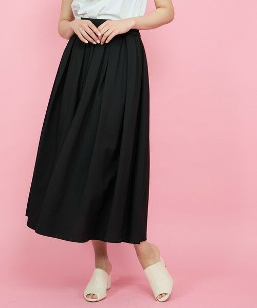 QUEENS COURT / クイーンズコート ミニ・ひざ丈スカート | サッカータックギャザースカート≪セットアップ対応/手洗い可能≫ | 詳細6