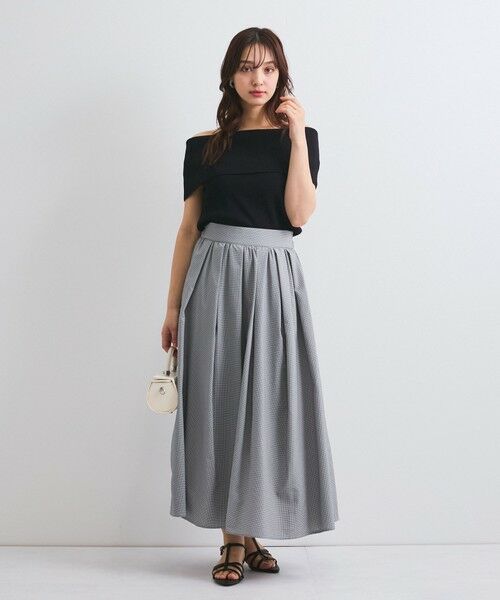 QUEENS COURT / クイーンズコート ミニ・ひざ丈スカート | サッカータックギャザースカート≪セットアップ対応/手洗い可能≫ | 詳細14