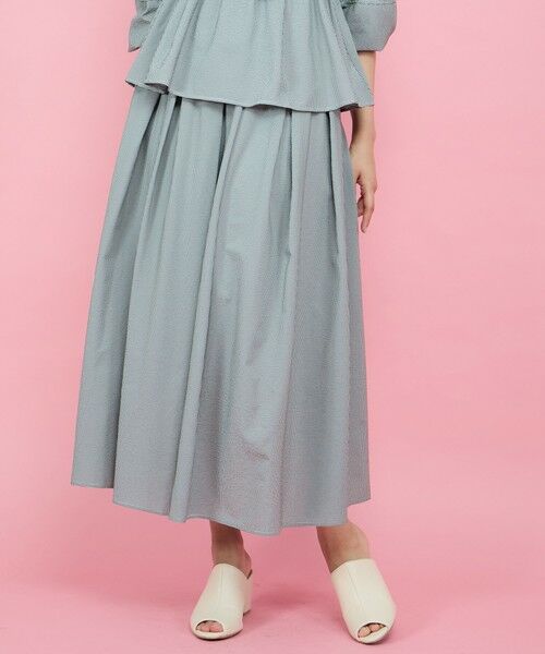 QUEENS COURT / クイーンズコート ミニ・ひざ丈スカート | サッカータックギャザースカート≪セットアップ対応/手洗い可能≫ | 詳細15