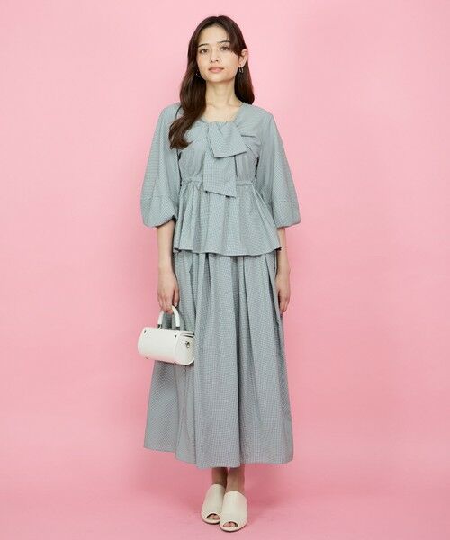 QUEENS COURT / クイーンズコート ミニ・ひざ丈スカート | サッカータックギャザースカート≪セットアップ対応/手洗い可能≫ | 詳細16