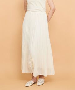 QUEENS COURT / クイーンズコート ミニ・ひざ丈スカート | シアーイレギュラープリーツスカート≪手洗い可能≫