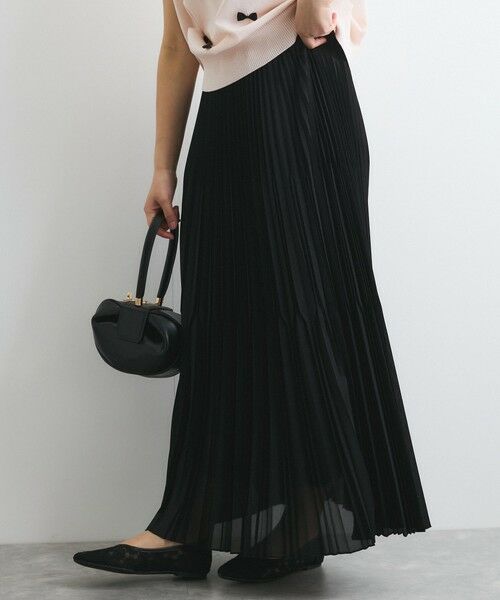 QUEENS COURT / クイーンズコート ミニ・ひざ丈スカート | シアーイレギュラープリーツスカート≪手洗い可能≫ | 詳細8