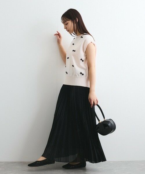 QUEENS COURT / クイーンズコート ミニ・ひざ丈スカート | シアーイレギュラープリーツスカート≪手洗い可能≫ | 詳細9